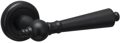 Klamka Millennium KMM B00 czarna na rozecie okrągłej Infinity Line