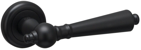 Klamka Millennium KMM B00 czarna na rozecie okrągłej Infinity Line