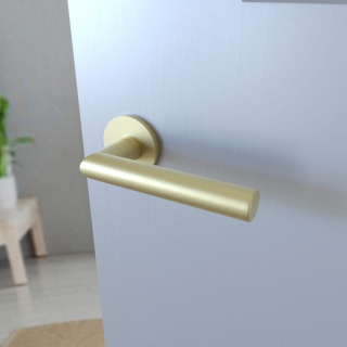 Klamka Ronda fit KRD O MG00 złoty mat na rozecie okrągłej Infinity Line