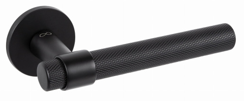 Klamka Ghost KGOS B00 czarna na rozecie okrągłej Infinity Line