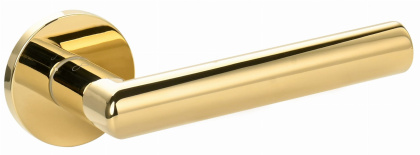 Klamka Ronda fit KRD O G00 PVD złota na rozecie okrągłej Infinity Line