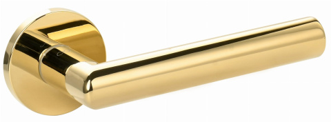 Klamka Ronda fit KRD O G00 PVD złota na rozecie okrągłej Infinity Line