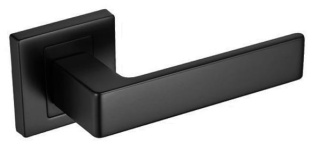 Klamka Apollo KAO B00 czarna na rozecie kwadratowej Infinity Line