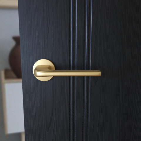 Klamka Solo fit KSO O MG00 złoty mat na rozecie okrągłej Infinity Line