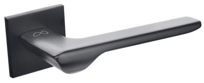 Klamka Linea KLIN S B00 czarna na rozecie kwadratowej Infinity Line