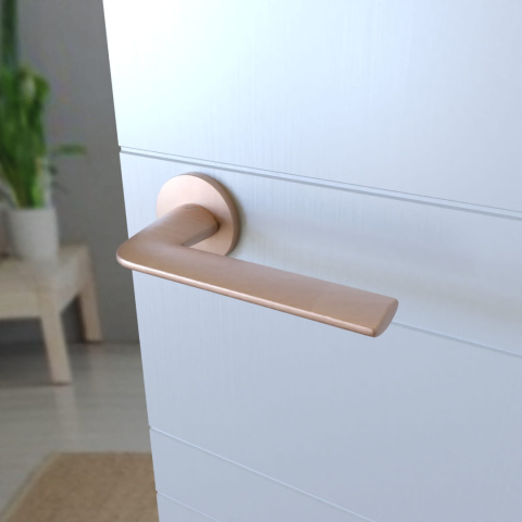 Klamka Stinger fit KSR O MM00 miedź mat na rozecie okrągłej Infinity Line