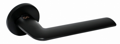 Klamka Stinger fit KSR O B00 czarna na rozecie okrągłej Infinity Line