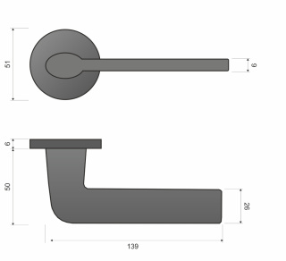 Klamka Stinger fit KSR O MG00 złoty mat na rozecie okrągłej Infinity Line