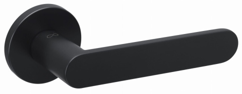 Klamka Wenus fit KWF O B00 czarna na rozecie okrągłej Infinity Line