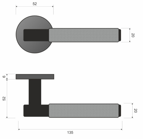 Klamka Tess KTS O M700 chrom mat na rozecie okrągłej Infinity Line