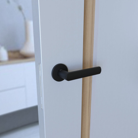 Klamka Torino fit KTF O B00 czarna na rozecie okrągłej Infinity Line