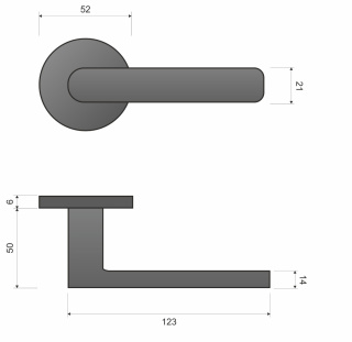 Klamka Torino fit KTF O MG00 złoty mat na rozecie okrągłej Infinity Line