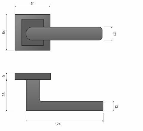 Klamka Torino KTR 300 satyna na rozecie kwadratowej Infinity Line