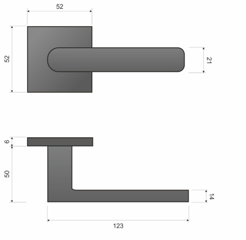 Klamka Torino fit KTF M 700 chrom mat na rozecie kwadratowej Infinity Line