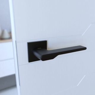 Klamka Toro fit KTO B00 czarna na rozecie kwadratowej Infinity Line