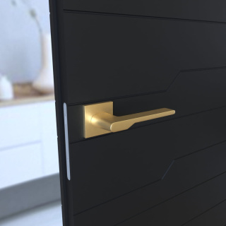 Klamka Toro fit KTO M G00 złoty mat na rozecie kwadratowej Infinity Line