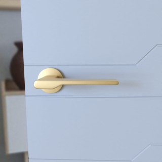 Klamka Toro fit KTO O MG00 złoty mat na rozecie okrągłej Infinity Line