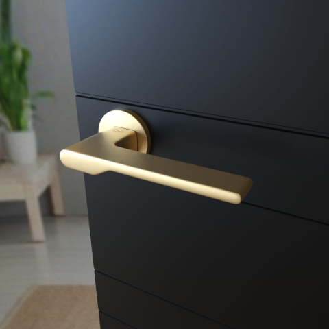 Klamka Toro fit KTO O MG00 złoty mat na rozecie okrągłej Infinity Line