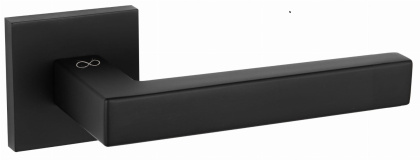 Klamka Stella KSTE S B00 czarna na rozecie kwadratowej Infinity Line