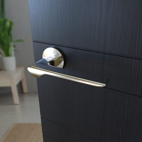 Klamka Linea KLIN S O 700 chrom na rozecie okrągłej Infinity Line