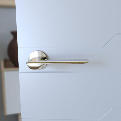 Klamka Linea KLIN S O 700 chrom na rozecie okrągłej Infinity Line