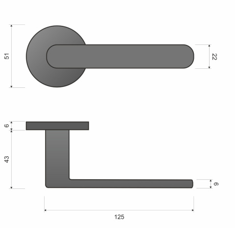 Klamka Wenus fit KWF O G00 PVD złota na rozecie okrągłej Infinity Line