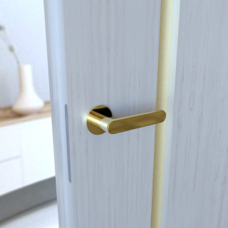 Klamka Wenus fit KWF O G00 PVD złota na rozecie okrągłej Infinity Line