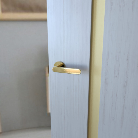 Klamka Wenus fit KWF O G00 PVD złota na rozecie okrągłej Infinity Line