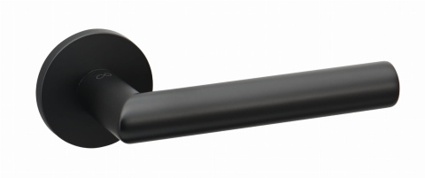 Klamka Ronda fit KRD O B00 czarna na rozecie okrągłej Infinity Line