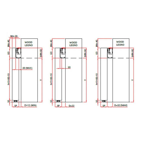 MAGIC 2 System do drzwi przesuwnych drewnianych 1800 mm