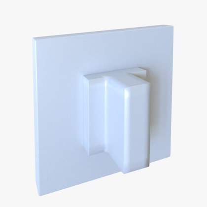 Rozeta kwadratowa SLIM RYQ S 803 biała wc