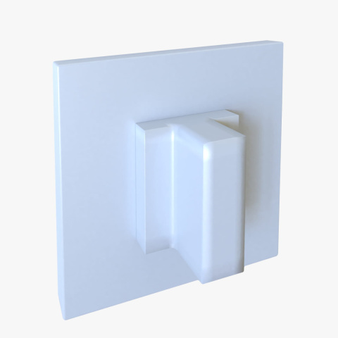 Rozeta kwadratowa SLIM RYQ S 803 biała wc