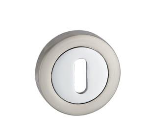 Rozeta okrągła RCK 101 chrom/satyna klucz