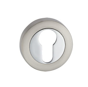 Rozeta okrągła RCK 102 chrom/satyna wkładka