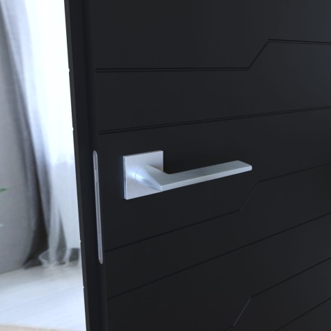 Klamka Ara fit KRA M 700 chrom mat na rozecie kwadratowej Infinity Line