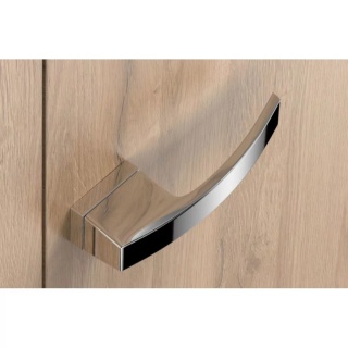 Klamka Arc chrom na rozecie ukrytej prostokątnej Corona