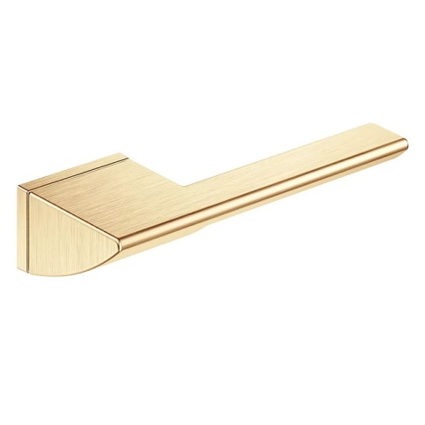 Klamka Horizon mosiądz matowy na rozecie ukrytej prostokątnej Corona