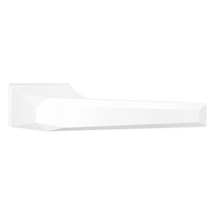 Klamka Prisma biała na rozecie ukrytej prostokątnej Corona