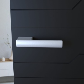 Klamka Bari KBRI M700 chrom mat na rozecie prostokątnej Infinity Line