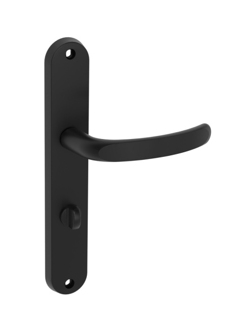 Klamka Regulus P61 czarny mat długi szyld na wc rozstaw 72 mm Nomet