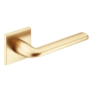 Klamka Scandi Slim mosiądz matowy na rozecie kwadratowej Corona