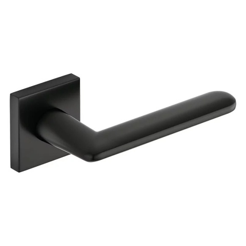 Klamka Spark czarna na rozecie kwadratowej Corona