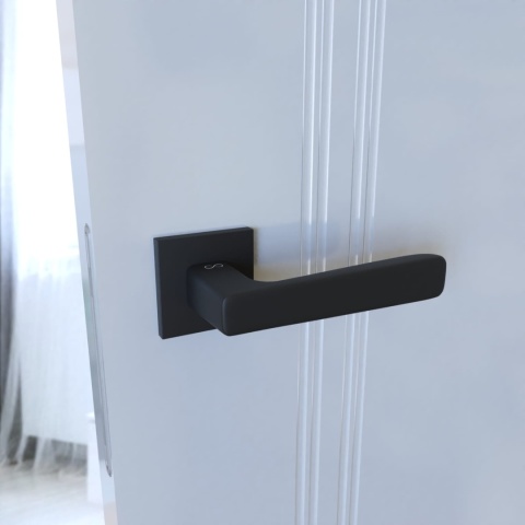 Klamka Parma fit KPR B00 czarna na rozecie kwadratowej Infinity Line