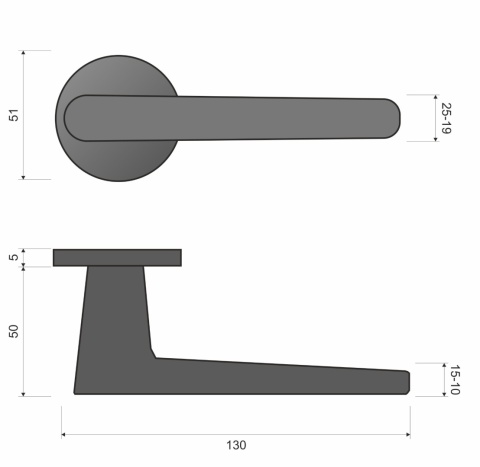 Klamka Tokyo KTOK M G00 złoty mat na rozecie okrągłej Infinity Line