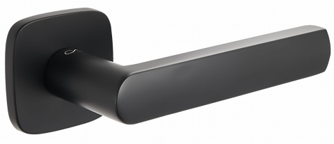 Klamka Torino fit KTF QO B00 czarna na rozecie kwadrat - owal Infinity Line