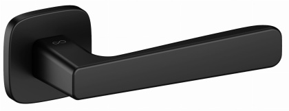 Klamka Parma fit KPR QO B00 czarna na rozecie kwadrat - owal Infinity Line