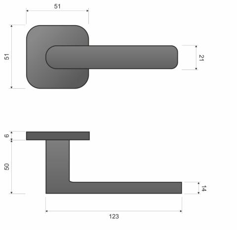 Klamka Torino fit KTF QO MG00 złoty mat na rozecie kwadrat - owal Infinity Line