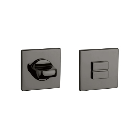 Rozeta kwadratowa Aprile Q Super Slim 5mm US PVD antracyt polerowany PVD wc