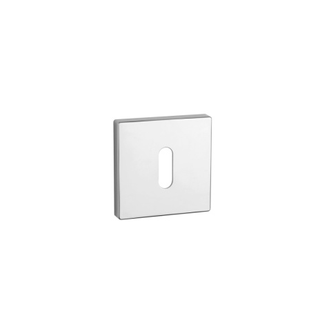 Rozeta kwadratowa Aprile Q Slim 7mm LC chrom polerowany klucz
