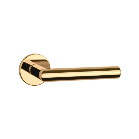 Klamka Aprile Arabis R Slim 7mm GOLD PVD złoty polerowany PVD na rozecie okrągłej Enger